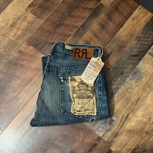 RRL (Double RL) Straight Fit Selvedge Jeans by Ralph Lauren NWT, Size 32x34